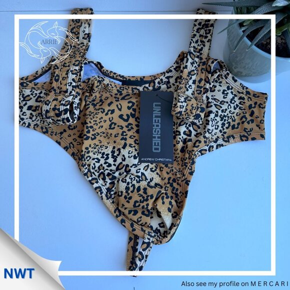 Andrew Christian - Unleashed Leopard Swim Boykini w/ Almost Naked - Picture 1 of 5